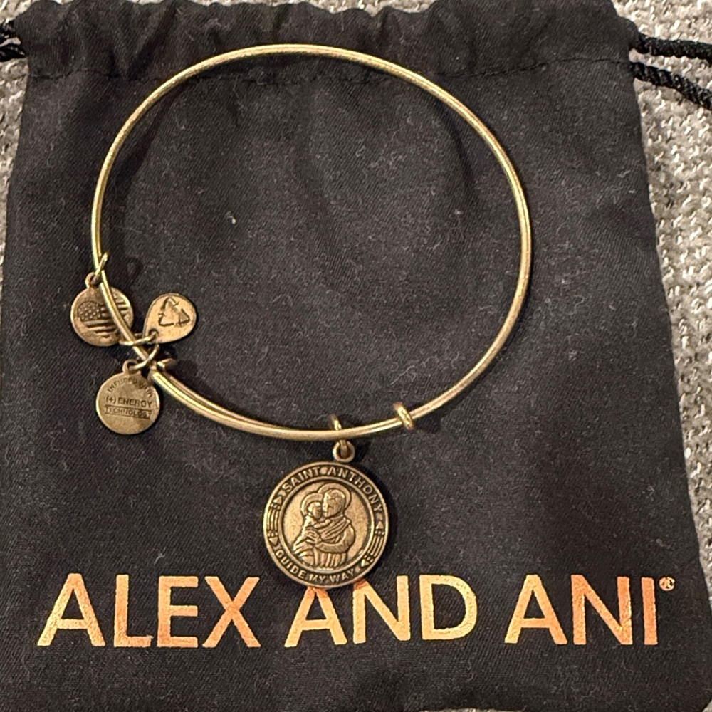 Alex and Ani Gold Charm Bracelet ‘Saint Anthony’